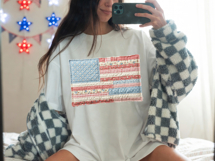 Quilted American Flag | Patchwork | PNG Clipart Product Image 3