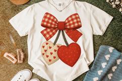 Coquette Valentine's Day Cherries Patchwork, Valentine Bow Product Image 5