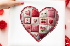 Patchwork Valentine Png Pink Heart Product Image 1