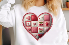 Patchwork Valentine Png Pink Heart Product Image 2