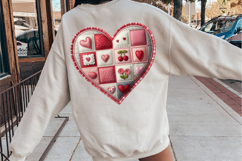 Patchwork Valentine Png Pink Heart Product Image 3