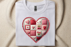 Patchwork Valentine Png Pink Heart Product Image 4