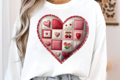 Patchwork Valentine Png Pink Heart Product Image 5