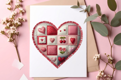 Patchwork Valentine Png Pink Heart Product Image 7