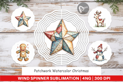 Patchwork Christmas Wind Spinner Product Image 1