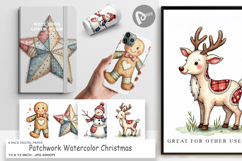 Patchwork Christmas Digital Paper Product Image 1