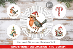 Patchwork Christmas Wind Spinner Product Image 1