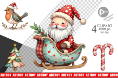 Patchwork Christmas Clipart Product Image 1