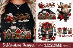 Preppy Rustic Christmas Patchwork Sublimation Designs Product Image 4