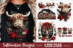 Preppy Rustic Christmas Patchwork Sublimation Designs Product Image 5