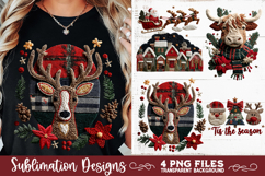 Preppy Rustic Christmas Patchwork Sublimation Designs Product Image 6