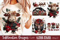 Preppy Rustic Christmas Patchwork Sublimation Designs Product Image 7