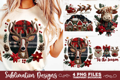 Preppy Rustic Christmas Patchwork Sublimation Designs Product Image 8