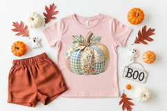 Quilted Pumpkin | Patchwork | PNG Clipart Product Image 2