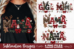 Mama Mimi Nana Gigi Preppy Rustic Christmas Patchwork Sublim Product Image 6