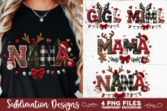 Mama Mimi Nana Gigi Preppy Rustic Christmas Patchwork Sublim Product Image 7