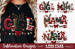 Mama Mimi Nana Gigi Preppy Rustic Christmas Patchwork Sublim Product Image 8