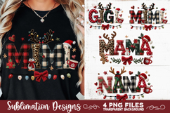Mama Mimi Nana Gigi Preppy Rustic Christmas Patchwork Sublim Product Image 9