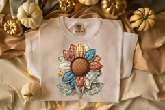 Quilted Sunflower | Patchwork | PNG Clipart Product Image 3