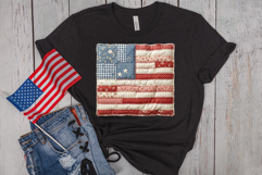 Quilted American Flag | Patchwork | PNG Clipart Product Image 3
