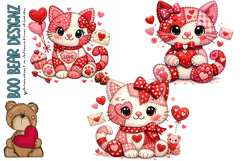 Patchwork Cat Clipart Product Image 1