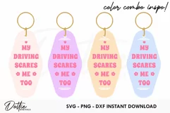 My Driving Scares Me Too Motel Keychain SVG DXF PNG Product Image 2