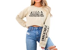 Patience Persistence and Perspiration Make Sleeve SVG Design Product Image 3