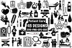 Patient Care Silhouettes - Patient Care Bundle SVG Product Image 1