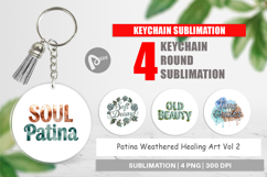 Patina Weathered Healing Keychain Product Image 1