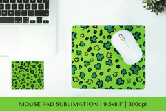 St. Patrick’s Day Leopard mouse pad sublimation design 001 Product Image 1