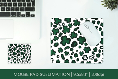 St. Patrick’s Day Leopard mouse pad sublimation design 003 Product Image 1