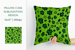 St Patrick’s Day Leopard Pillow Case Sublimation Design 001 Product Image 1