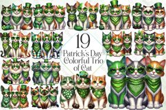 Patrick's Day Colorful Trio Of Cat Bundle Product Image 1