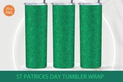 St patrick day sublimation tumbler, Shamrock tumbler design Product Image 4