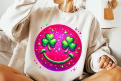 St Patrick's Day Smiley Face PNG, Lucky Day PNG, Shamrock Product Image 2