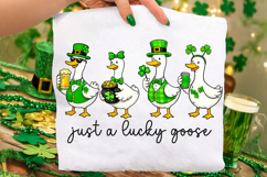 St Patrick's Day Goose PNG, Funny Goose PNG, Lucky Goose PNG Product Image 2