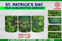 Bundle of St. Patrick’s Day Mug Wrap Sublimation Designs Product Image 6