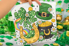Retro St Patrick's Day PNG, Lucky Day PNG, Shamrock, Irish Product Image 7