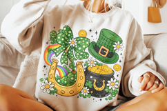 Retro St Patrick's Day PNG, Lucky Day PNG, Shamrock, Irish Product Image 3