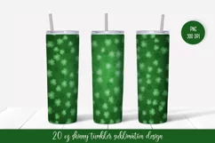 St. Patrick’s Day Tumbler Sublimation. Green Tumbler Wrap Product Image 1