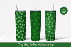 St. Patricks Day Tumbler Sublimation Wrap. 3 Tumbler Designs Product Image 1