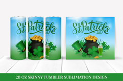 St Patrick’s Day Skinny Tumbler Wrap Sublimation Design 049 Product Image 1