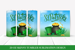 St Patrick’s Day Skinny Tumbler Wrap Sublimation Design 050 Product Image 1