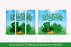 St Patrick’s Day Skinny Tumbler Wrap Sublimation Design 052 Product Image 1