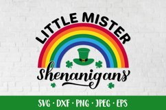 Little mister shenanigans SVG. Patrick’s Day design for kids Product Image 1