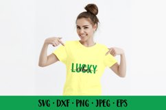 Lucky vibes SVG. Funny St. Patricks Day quote shirt design Product Image 2