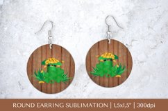 St Patrick’s Day round earrings sublimation design PNG 11 Product Image 1