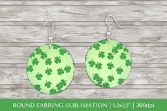 Saint Patrick’s Day round earrings sublimation design PNG 27 Product Image 1