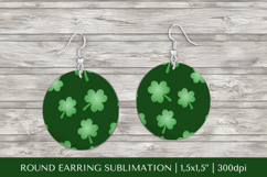 Saint Patrick’s Day round earrings sublimation design PNG 30 Product Image 1