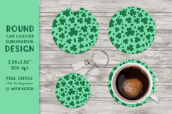 Saint Patrick’s Day leopard round car coaster sublimation 09 Product Image 1